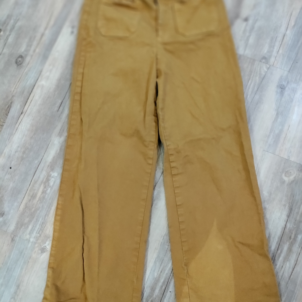 MARINE LAYER Women's Pants Wide Leg Pockets Cotton Blend Stretch Mid Rise.Size 4